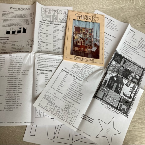 Quilt Pattern - Country Threads - Somebody’s Home - Throw or Wall Hanging - Picture 4 of 9